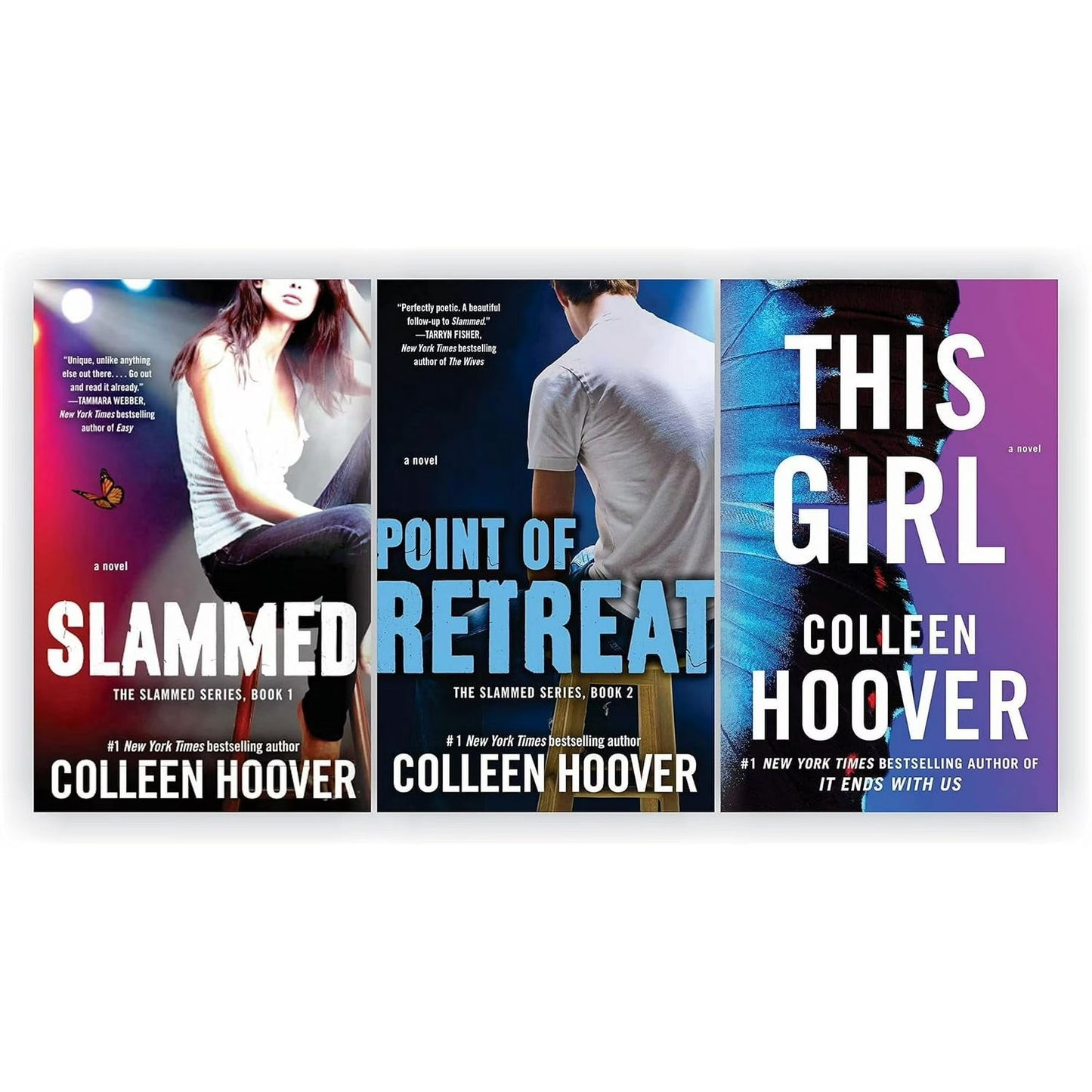 Colleen Hoover Slammed Series 3 Books Collection Set (Slammed, Point of Retreat, This Girl)  ‎ B0CDM139M1