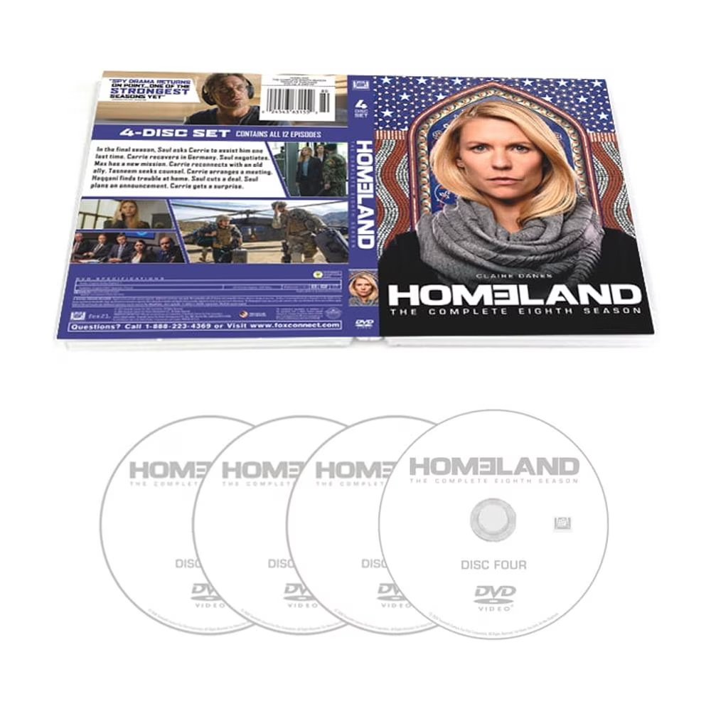 Homeland: The Complete Eighth and Final Season 8 (DVD) Boxset Claire Danes